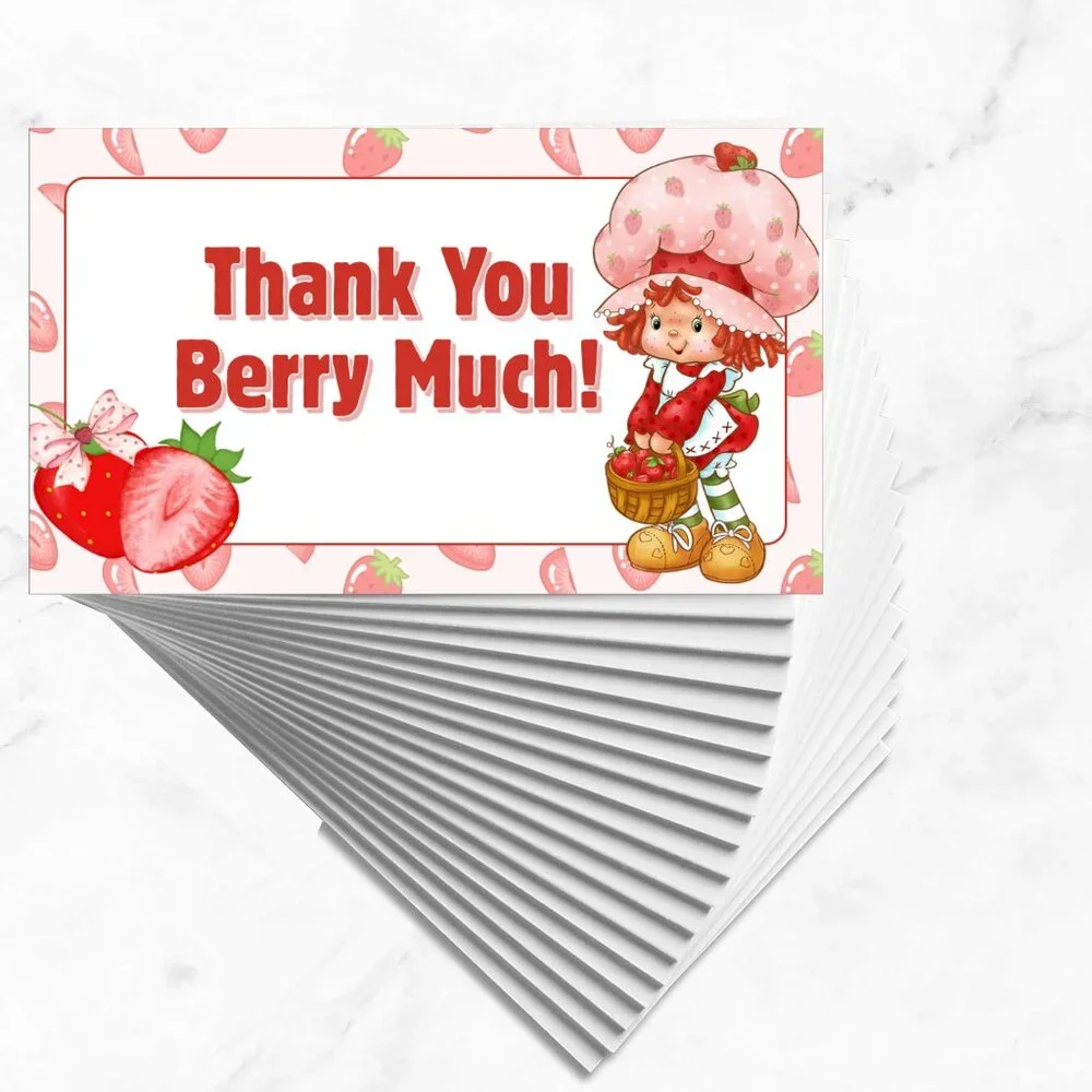 50 Pack  Thank You Cards Strawberry